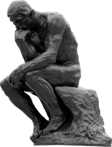 The-Thinker-Auguste-Rodin-Grayscale
