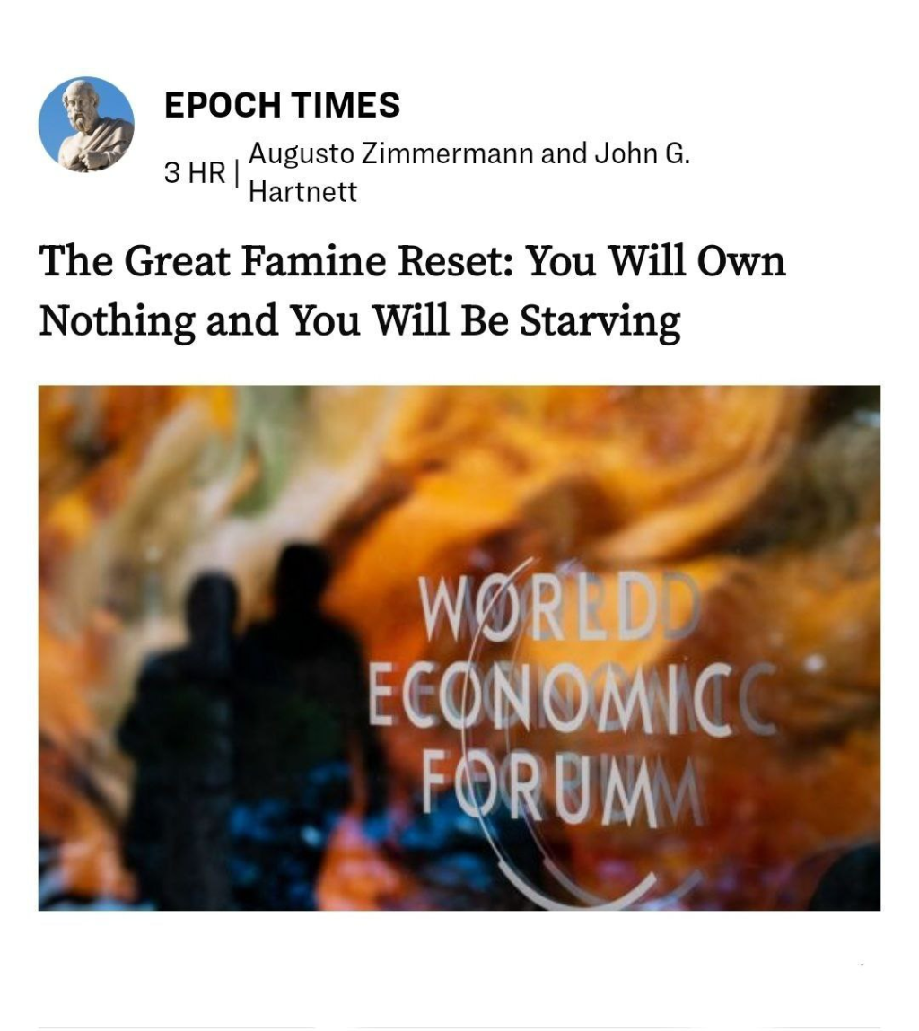 Engineered Global Famine: The Black Horse Comes
