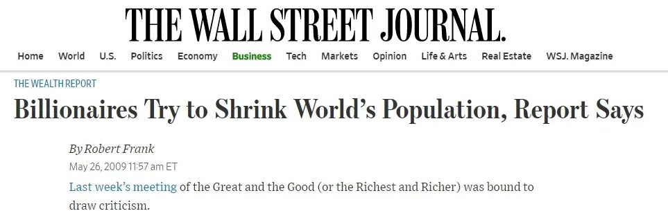 “Billionaires Try to Shrink World’s Population” at Secret Gathering Sponsored by Bill&nbsp;Gates
