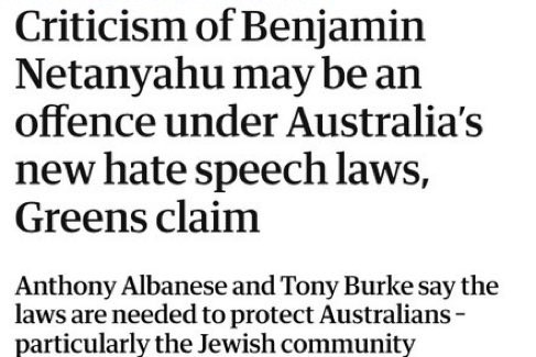 Australian Totalitarian “Hate Speech” Law | Criticism of Israel is Now&nbsp;Illegal