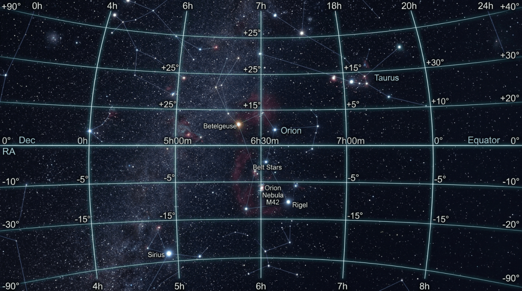 Add declination and right ascension grid lines